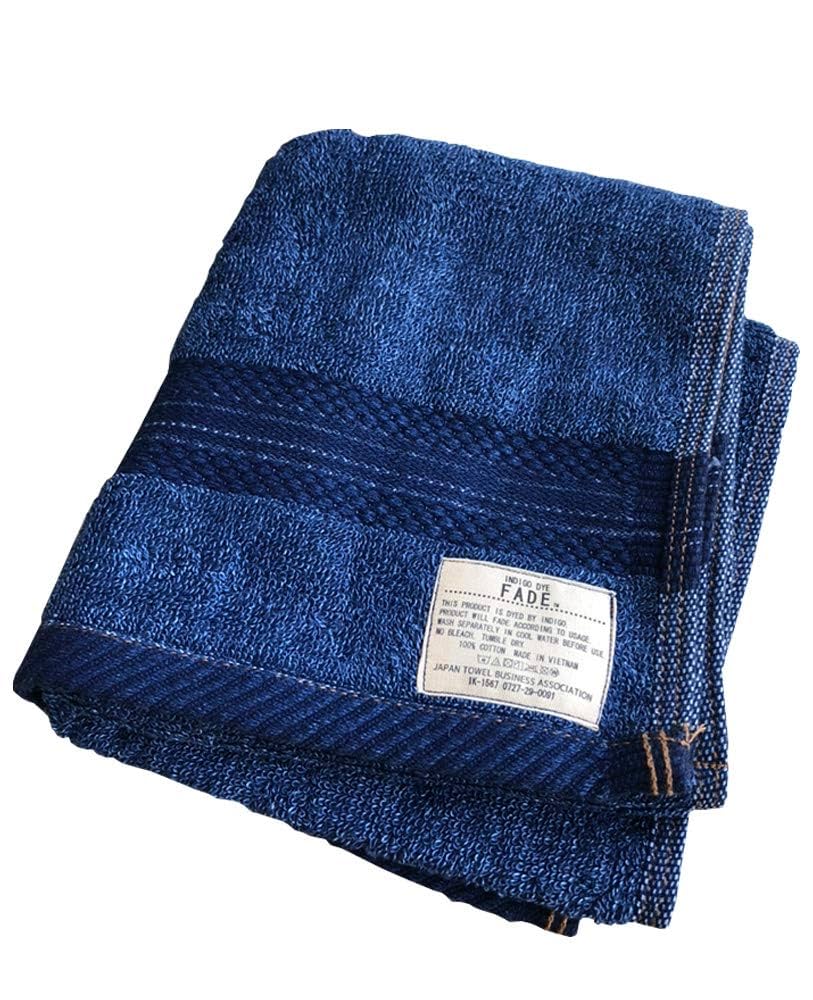 お値下げ 今治タオル IMABARI Made 8pヴィンテージインディゴ 楽天市場】フェイスタオル 34×78cm 綿100% ネイビー ブルー